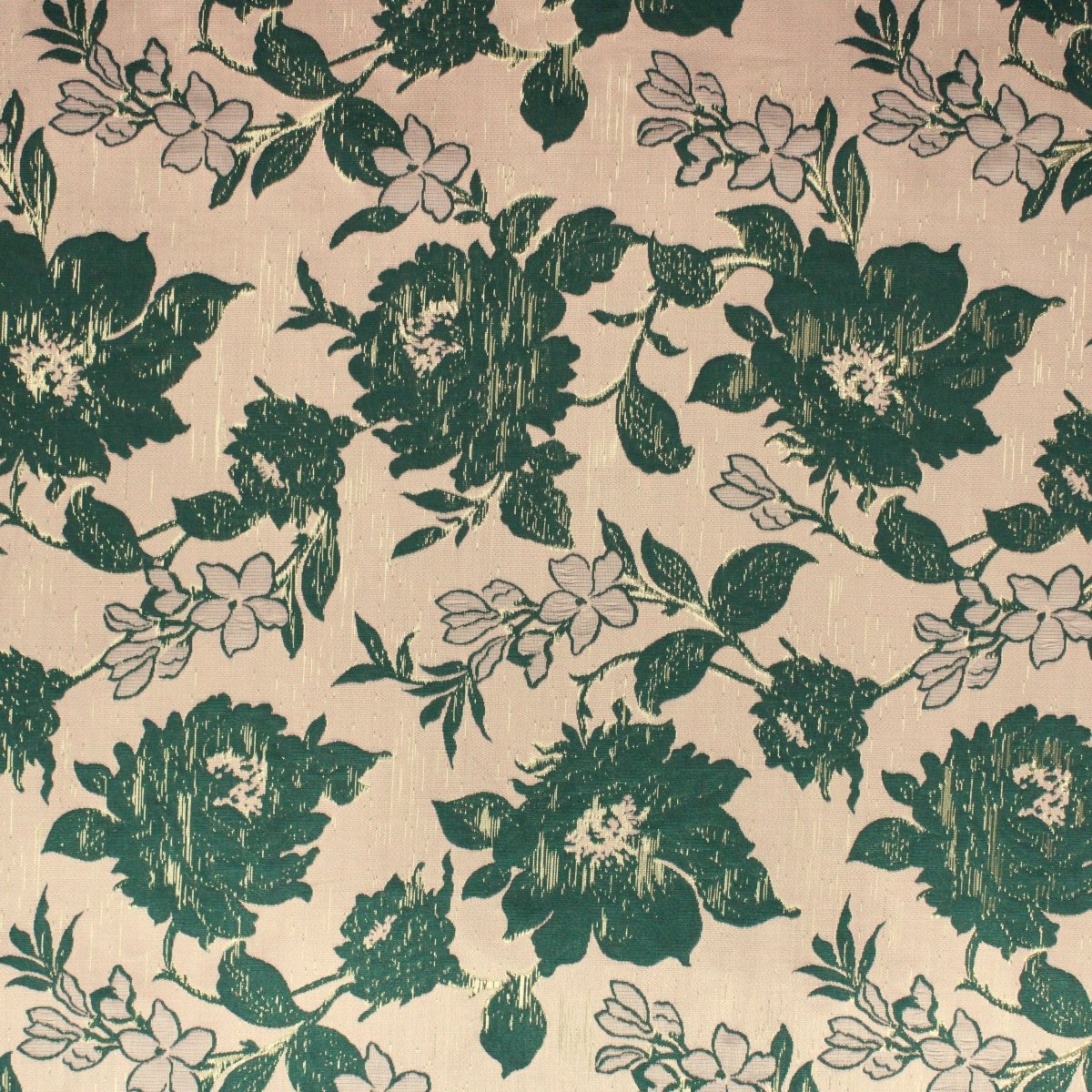 Per Metre Luxury Floral Brocade- 55” Wide (Dusky & Bottle Floral) - Pound A Metre