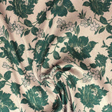 Per Metre Luxury Floral Brocade- 55” Wide (Dusky & Bottle Floral) - Pound A Metre