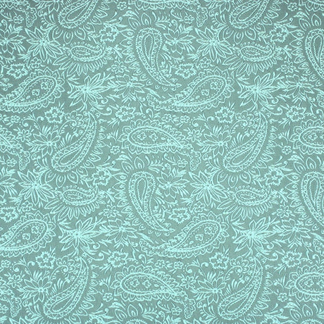 Per Metre Luxury Floral Brocade- 55” Wide (Turquoise Floral) - Pound A Metre