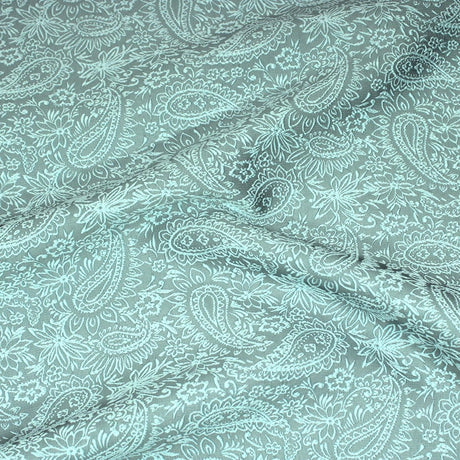 Per Metre Luxury Floral Brocade- 55” Wide (Turquoise Floral) - Pound A Metre