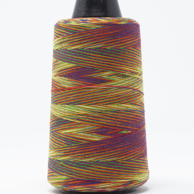 Rainbow Overlocker Threads Polyester Hand /  Overlocker- 2950 Yards (Reds/Oranges/Blues)