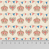 100% Premium Jubilee Quilting Cotton 'Royal Bunting' - Pound A Metre