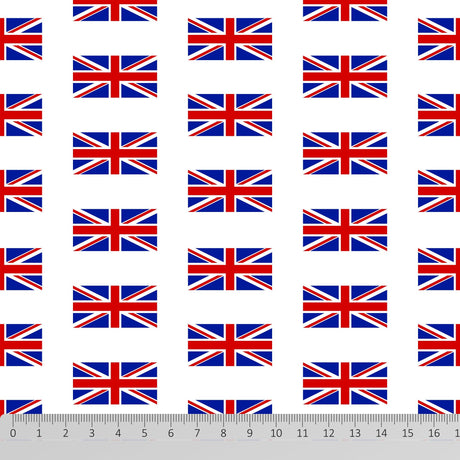 100% Premium Royal Quilting Cotton, 'Union Jack', 44" Wide - Pound A Metre