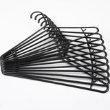 12 Pack Plastic Strong Clothes-Hangers - Black - Pound A Metre