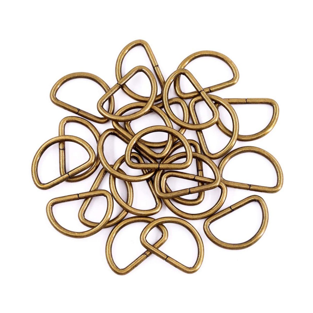 25mm Metal D-Rings For Bags- 4 Colours- Pack Of 2 - Pound A Metre