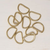 25mm Metal D-Rings For Bags- 4 Colours- Pack Of 2 - Pound A Metre