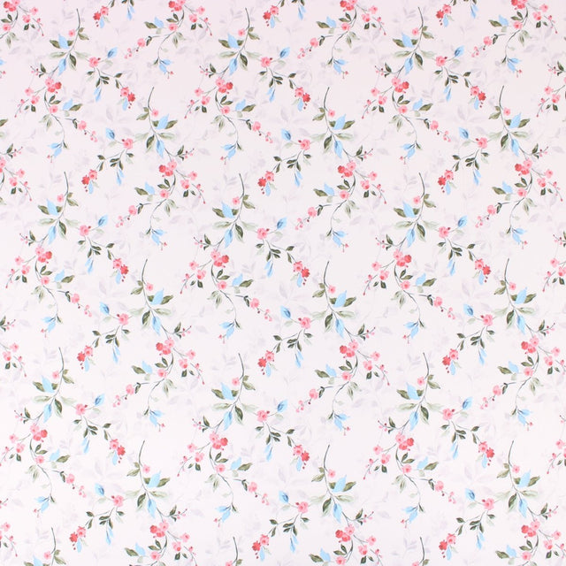 3 Metre Deluxe Santorini Floral Soft Crepe ‘Pastel Edition - Elegant Liberty’ 45" Wide Pastel Peach - Pound A Metre