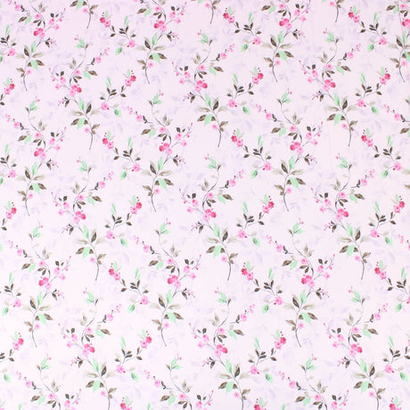 3 Metre Deluxe Santorini Floral Soft Crepe ‘Pastel Edition - Elegant Liberty’ 45" Wide Pastel Pink - Pound A Metre