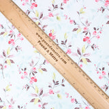 3 Metre Deluxe Santorini Floral Soft Crepe ‘Pastel Edition - Elegant Liberty’ 45" Wide Pastel Water Blue - Pound A Metre