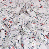 3 Metre Deluxe Santorini Floral Soft Crepe ‘Pastel Edition - Rose Garden’ 45" Wide Ash Grey - Pound A Metre