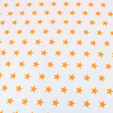 3 Metre Dressmaking Poly-Cotton - Funky Edition - 45" wide Orange Star - Pound A Metre