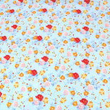 3 Metre Natural Drape Soft-Touch Floral American Crepe 55" Wide - Light Blue - Pound A Metre