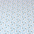 3 Metre Premium 100% Digital Quilting Cotton - Bells - 44" Wide Dusky Blue - Pound A Metre