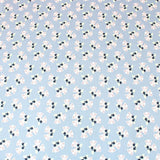 3 Metre Premium 100% Digital Quilting Cotton - Bells - 44" Wide Dusky Blue - Pound A Metre