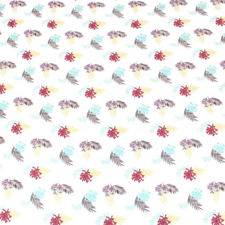 3 Metre Premium 100% Digital Quilting Cotton - Leafs - 44" Wide Seal Grey - Pound A Metre