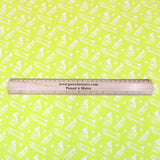 3 Metre Premium 100% Digital Quilting Cotton - Trumpet - 44" Wide Lime Yellow - Pound A Metre