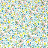 3 Metre Super Quality Smooth Organic Cotton - Melody - 45" White & Yellow - Pound A Metre