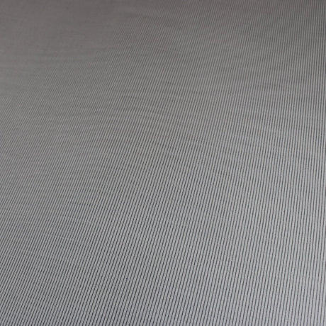 3 Metres Breathable Poly-Cotton T-shirt Striped Suiting Fabric - 55" Ivory & Black - Pound A Metre