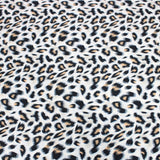 3 Metres Dressmaking Cheetah Print Crepe Georgette- 55" Wide Cream & Orange - Pound A Metre