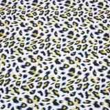 3 Metres Dressmaking Cheetah Print Crepe Georgette- 55" Wide Cream & Yellow - Pound A Metre