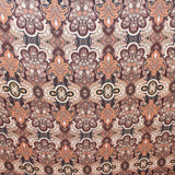 3 Metres Luxury Soft Floral Satin 45” Wide Brown/Orange - Pound A Metre