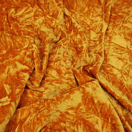 3 Metres Premium Crushed Stretch Velvet 55" Wide Caramel - Pound A Metre