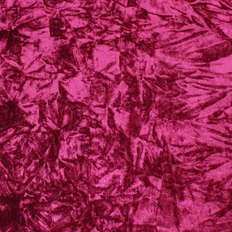 3 Metres Premium Crushed Stretch Velvet 55" Wide Cranberry Red - Pound A Metre