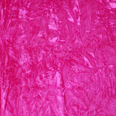 3 Metres Premium Crushed Stretch Velvet 55" Wide Lipstick Pink - Pound A Metre