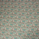 3 Metres Printed Cashmere Effect Crepe Fabric- 45" Wide (Cream Paisley) - Pound A Metre