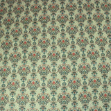 3 Metres Printed Cashmere Effect Crepe Fabric- 45" Wide (Mint Floral) - Pound A Metre