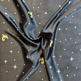 3 Metres Printed Silky Satin- 55" Wide (Starry Night) - Pound A Metre