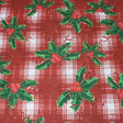 3 Metres Soft Cotton Feel Festive Mistletoe Jersey 55" - Dark Red - Pound A Metre