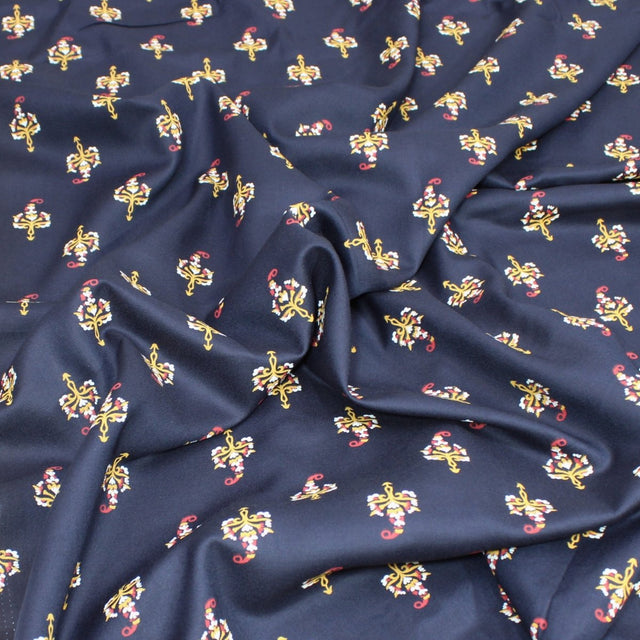 3 Metres Soft Drape Royalty Viscose 55" Navy - Pound A Metre