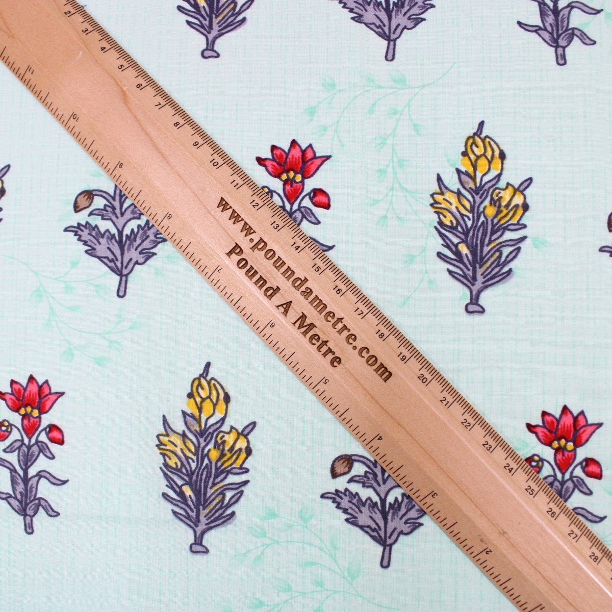 3 Metres Spring-Time Softness Floral 100% Cotton 44" Wide Mint - Pound A Metre