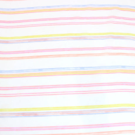 3 Metres Striped Chiffon Georgette- 55" Wide White & Pink - Pound A Metre