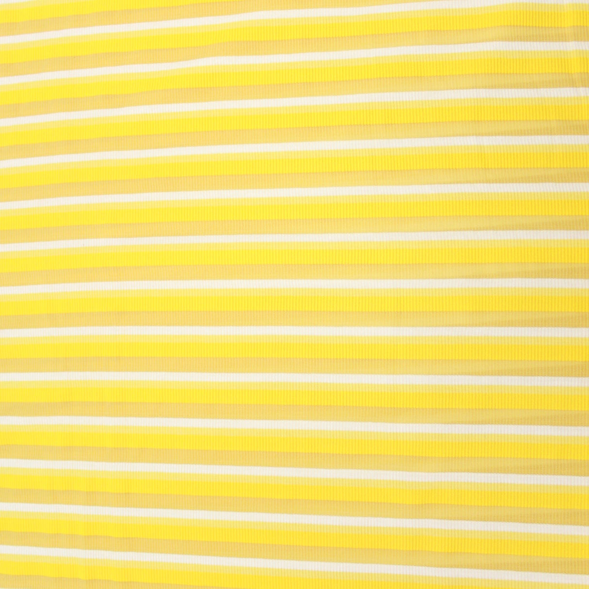 3 Metres Summer Dressmakers Ribbed Jersey 60" Wide Yellow & White (131C) - Pound A Metre