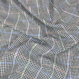 3 Metres Wool Rich Plaid Fabric 55" Wide Sparkle Black - Pound A Metre