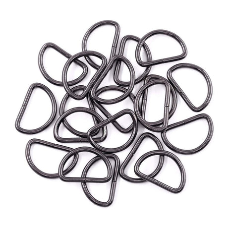 38/40mm Metal D-Rings For Bags- 4 Colours- Pack Of 2 - Pound A Metre