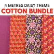 4 Metre Daisy Chain Themed 100% Cotton Bundle- 44" Wide - Pound A Metre