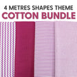 4 Metre Funky Purple Themed 100% Cotton Bundle- 44" Wide - Pound A Metre