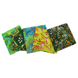 5 Piece Exclusive Fat Quarter 100% Cotton Batik - Green - Pound A Metre