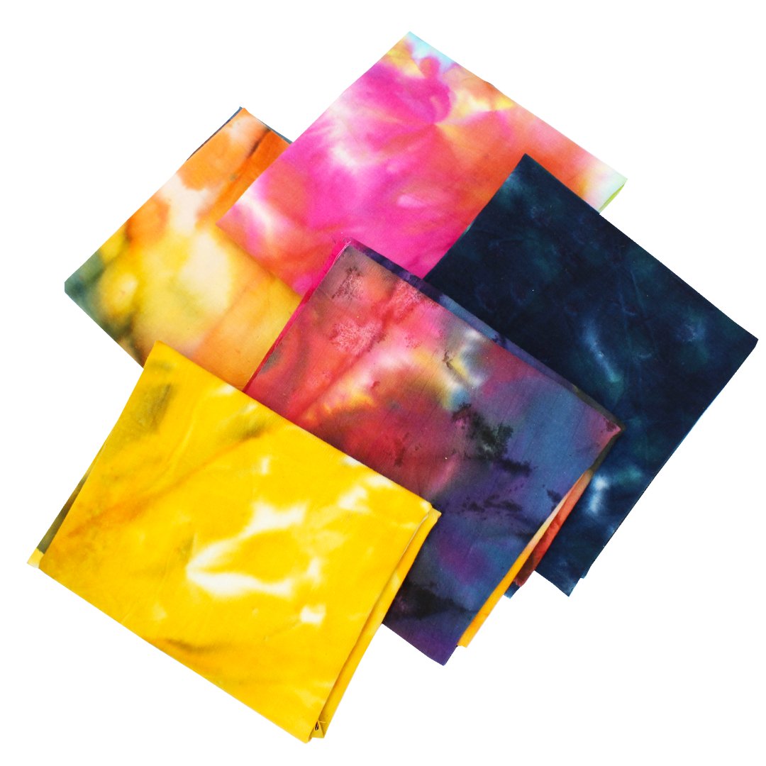 5 Piece Exclusive Fat Quarter 100% Cotton Batik - Tye-Dye - Pound A Metre