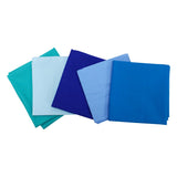 5 Piece Exclusive Fat Quarter 100% Cotton Palette - Blue Moods - Pound A Metre