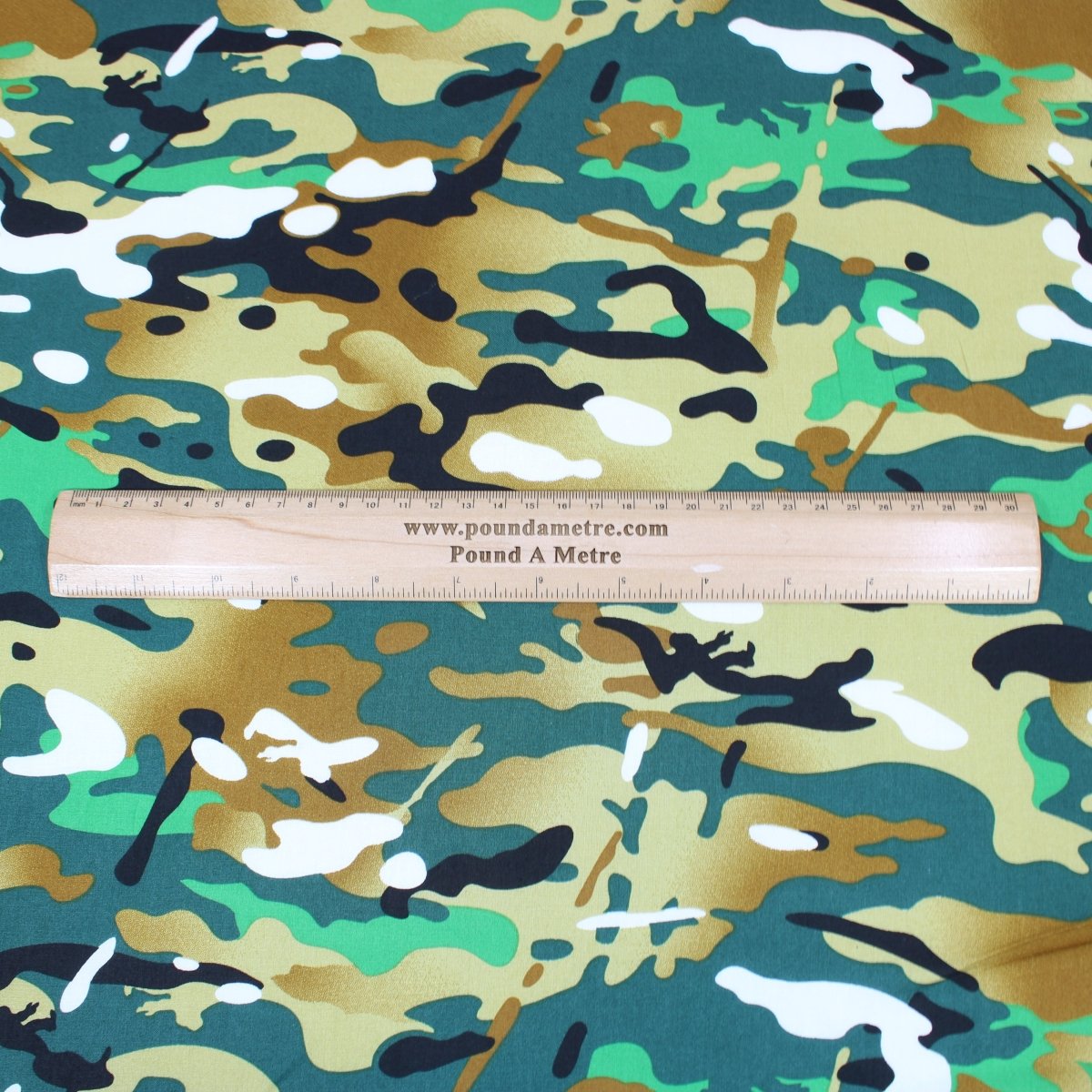 Classic Camouflage Cotton Poplin 55" Wide Green - Pound A Metre