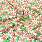 Festive Quilting Cotton 44" Wide Gingerbread- White - Pound A Metre