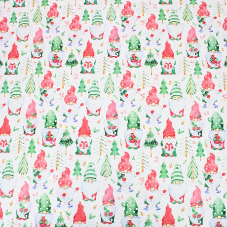 Festive Quilting Cotton 44" Wide Under Christmas Gnome - Pound A Metre