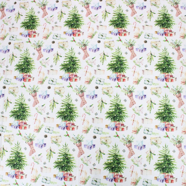 Festive Quilting Cotton 44" Wide Under The Tree - Pound A Metre