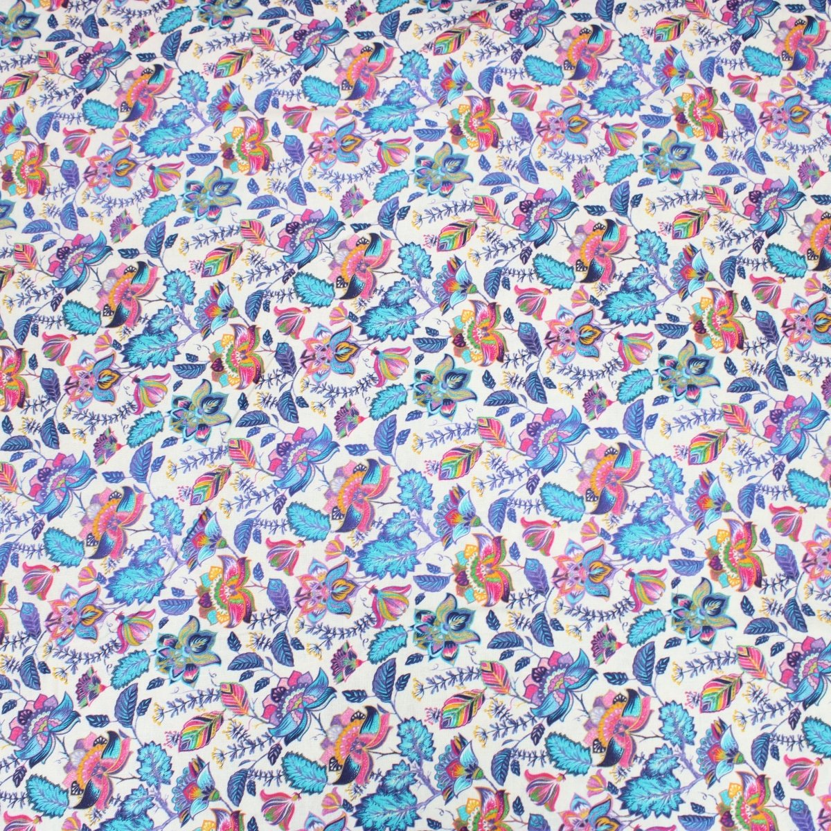 Festive Quilting Cotton 44" Wide Vibrant Flowers - Pound A Metre