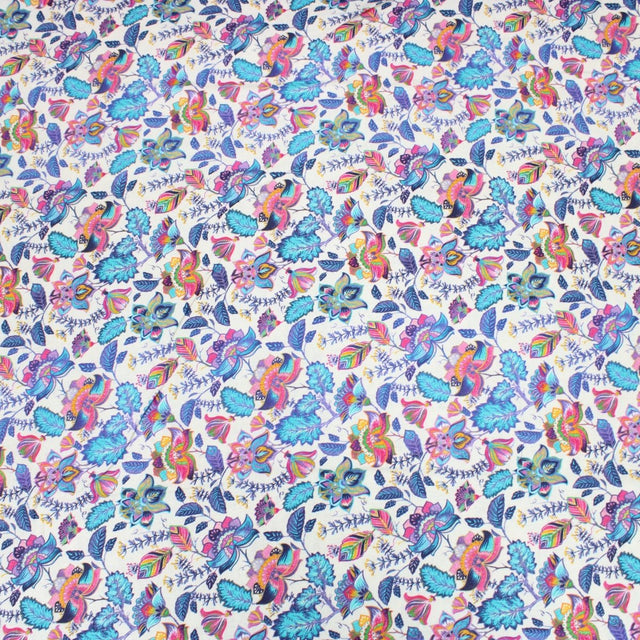 Festive Quilting Cotton 44" Wide Vibrant Flowers - Pound A Metre