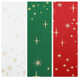 Gold Foil Premium 100% Quilting Cotton "A Christmas Star" - 3 Colours - Pound A Metre